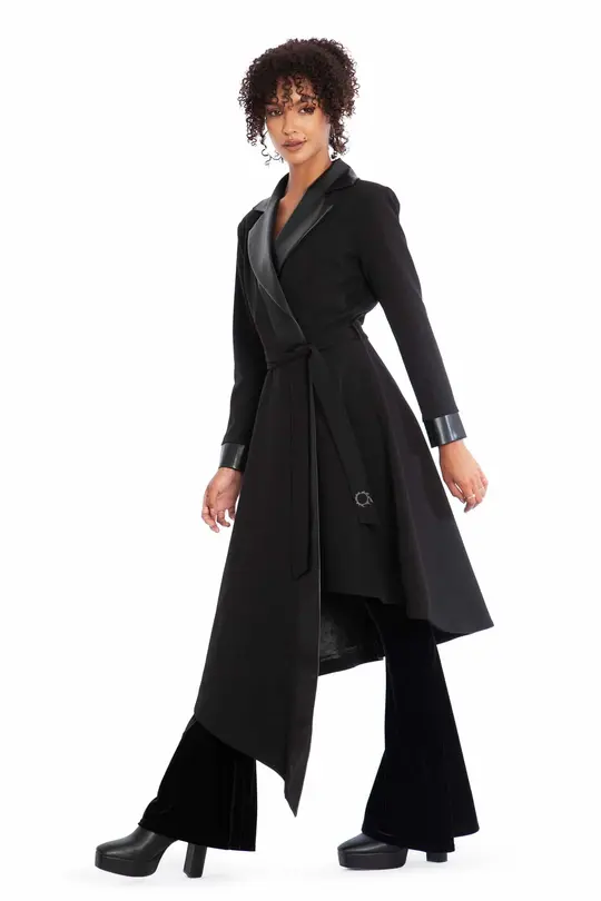 Job Icons Asymmetric Trench Coat