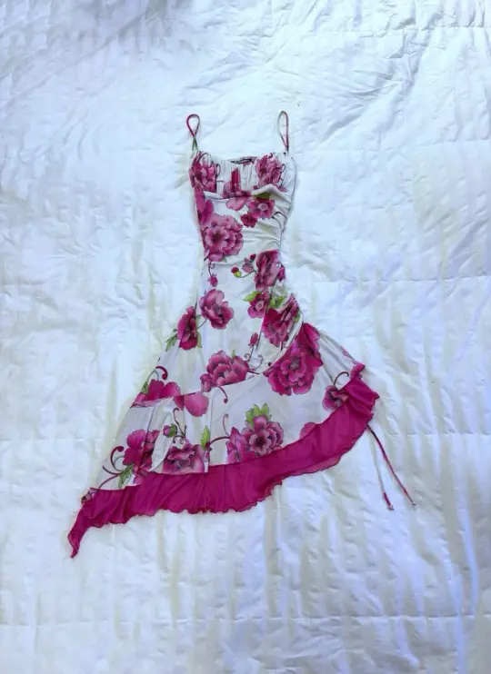 Pretty Flower Homecoming Dress ,A-Line Spaghetti Straps Asymmetrical Hem Short Prom Dress RS796