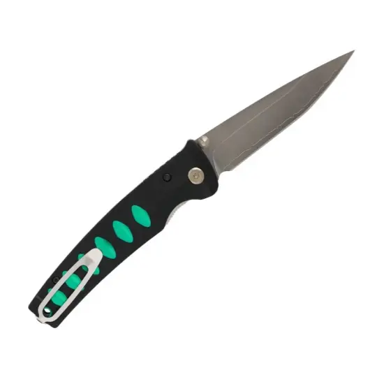 Mcusta Katana VG-10 Core San Mai Black/Green Anodized Aluminum 4.25" Folding Knife