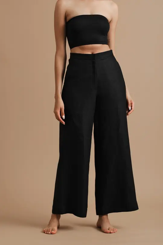 Rainy Day Pants Linen Flared Pants