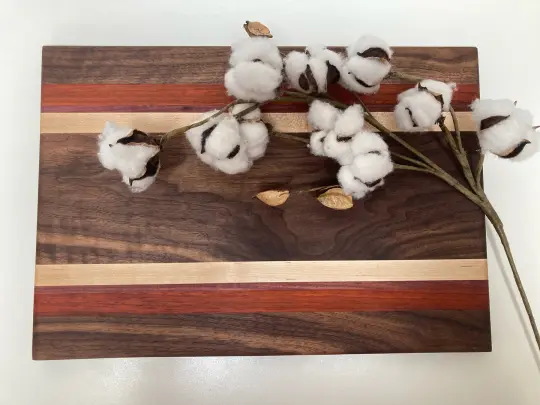 Mixed Walnut, Padauk, Purpleheart & Maple Joined Board (23MI01)