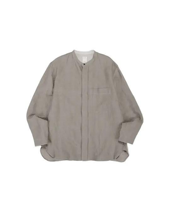 Seya. Riverman Overshirt/Kersey Chambray Linen Clay