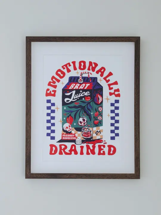 Emotionally Drained Wall Print