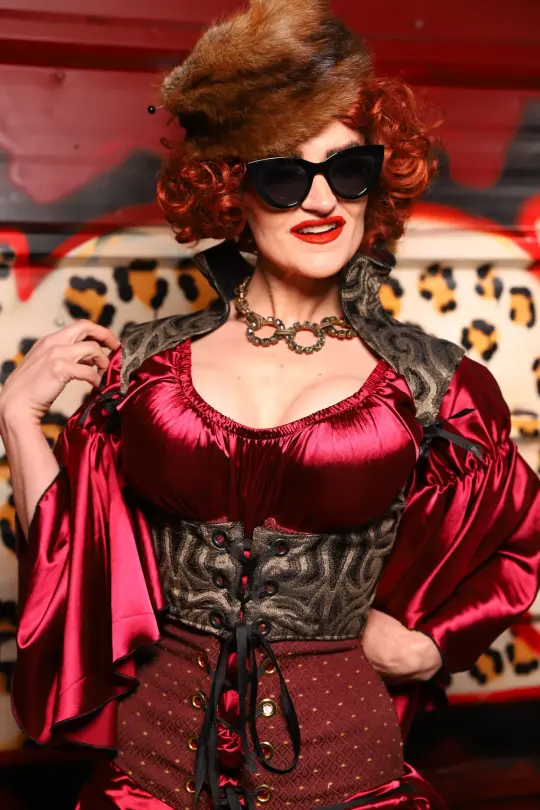 Cropped Fae Corset w/ Sorceress Straps in Smoke & Brass - The Lipstick and Caviar Collection