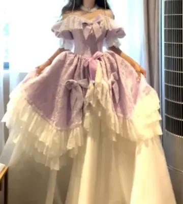 Elegant Purple Prom Dress A-Line Bateau Corset Maxi Quinceanera Dress RS754