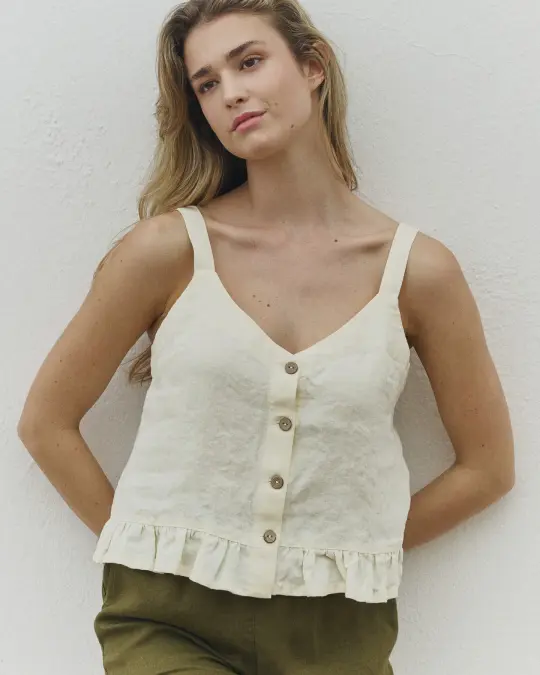 LIMA front button linen top