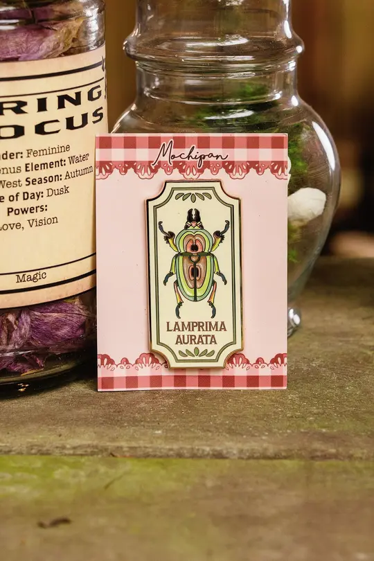 Specimen Label Pin - Lamprima Aurata (Beetle)