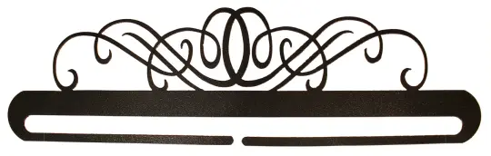 28in Windy Scroll Split Bottom Hanger Charcoal