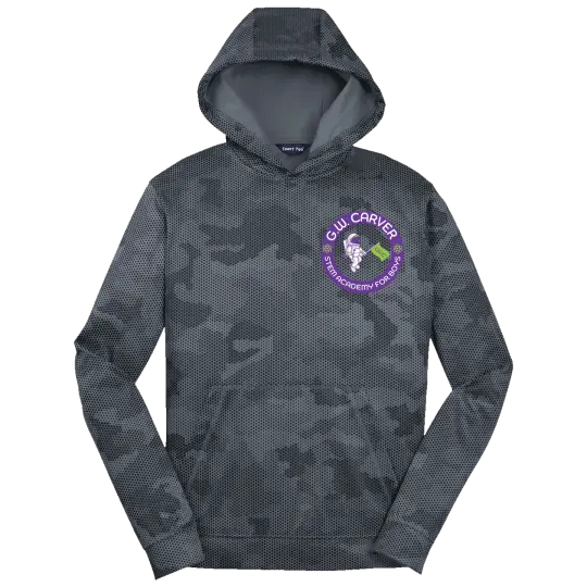 GWC STEM Academy Embroidered YST240 Youth CamoHex Hoodie