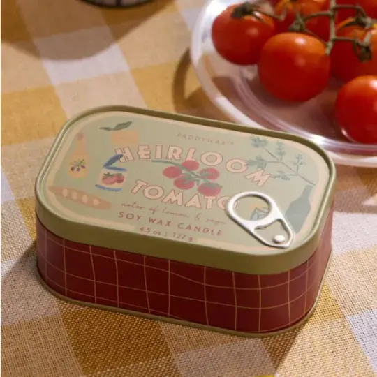 Paddywax Heirloom Tomato Soy Wax Candle in a Tin