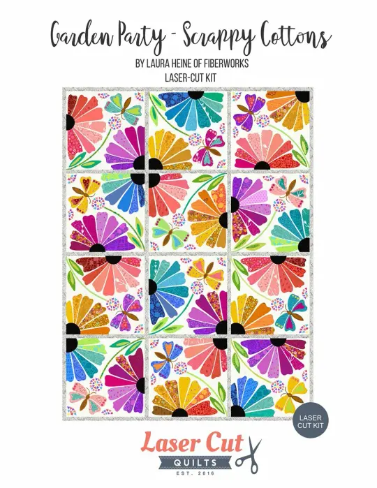 Laser-cut Kit: Garden Party Scrappy Cottons by Laura Heine