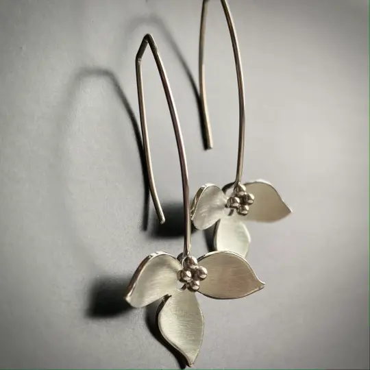 Lotus Earrings-silver