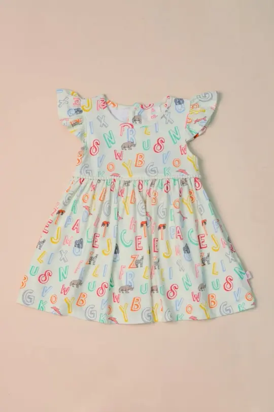 Piper Dress - Crayon Animals