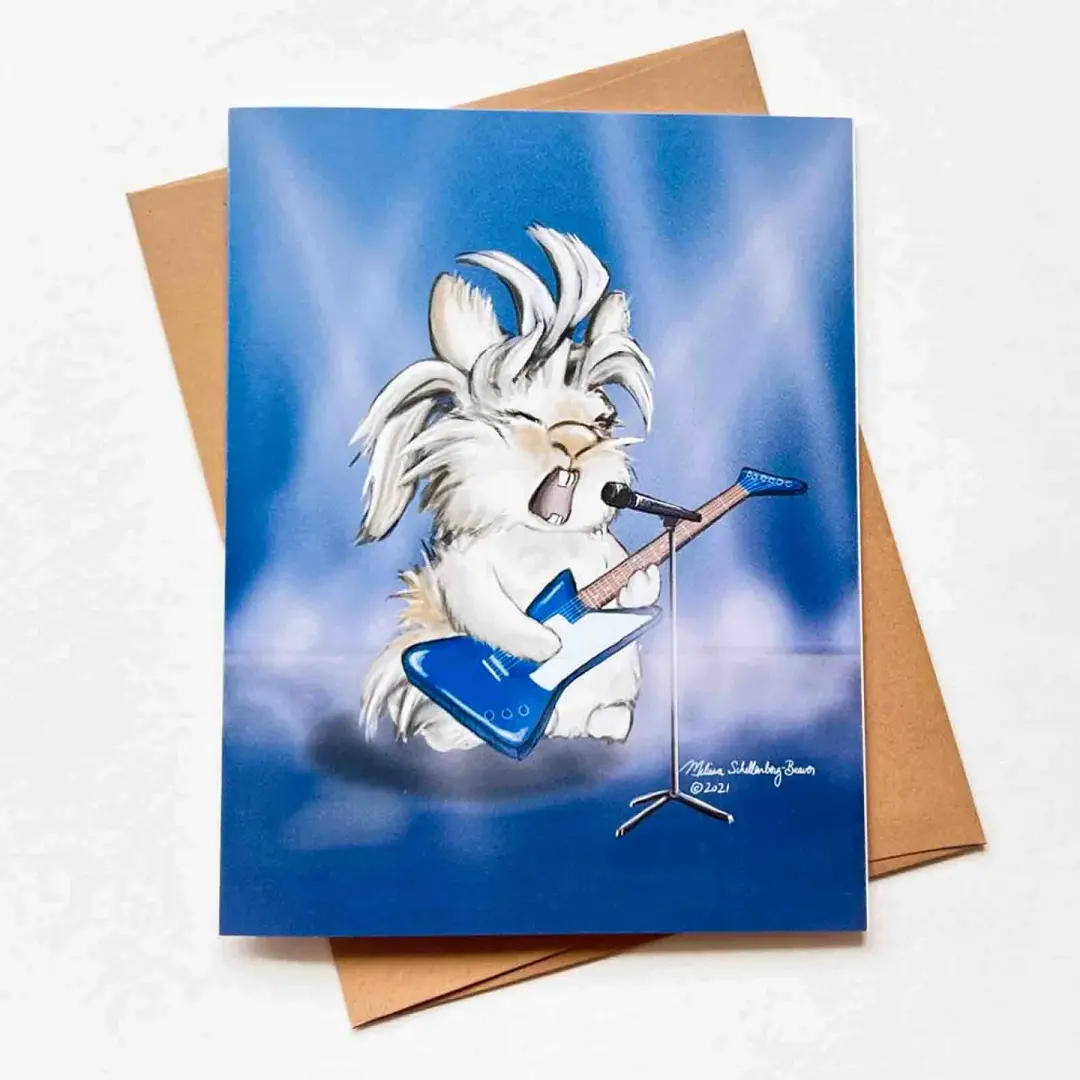 Rock Star Bunny Card