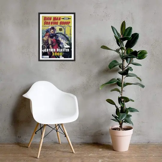 Lather Blaster 3000 Label Art Framed poster