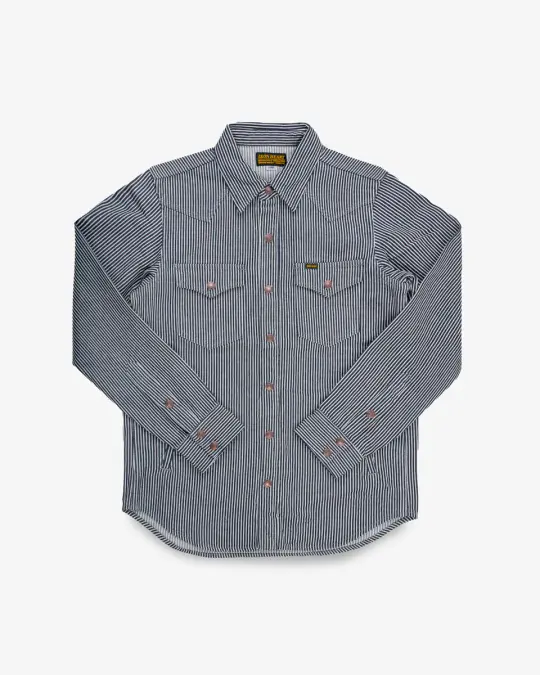 12oz Hickory Stripe CPO Shirt - Indigo
