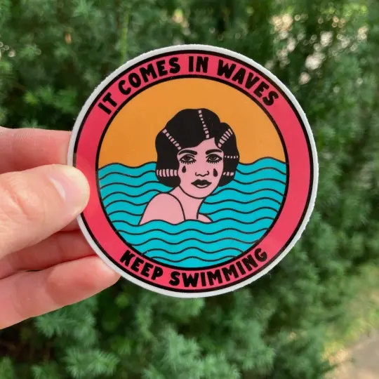 It Comes In Waves Sticker