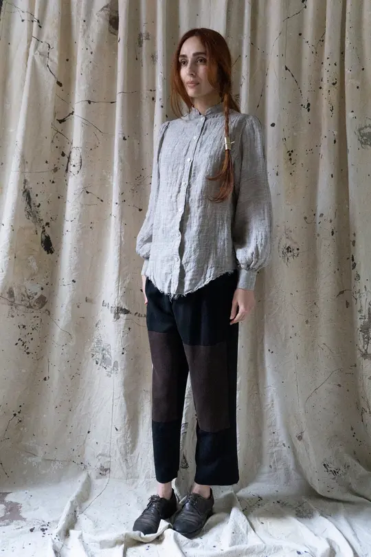 Sibylle Linen Blouse - Pale Yarn Dye