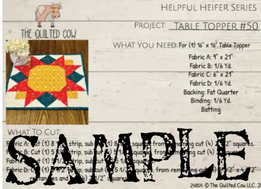 Helpful Heifer Table Topper #50
