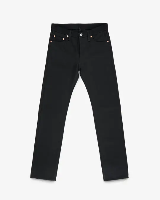 21oz Selvedge Denim Slim Straight Cut - Superblack Non-Fade