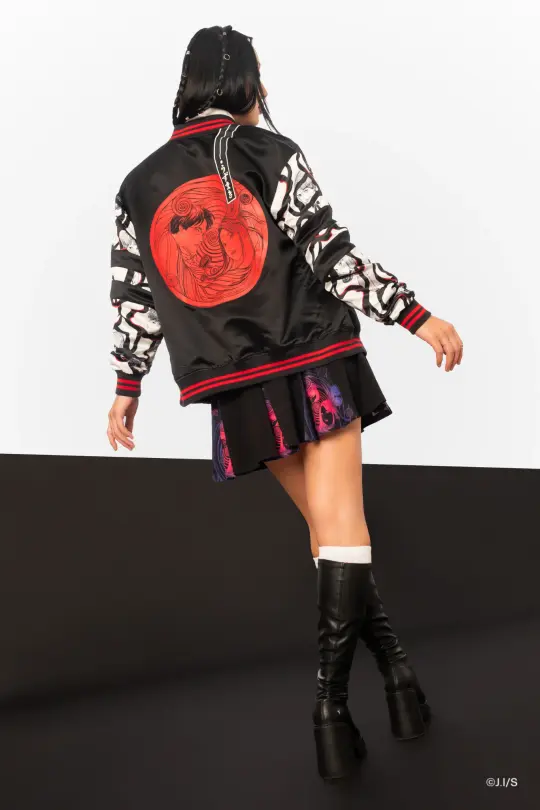 Uzumaki Satin Varsity Jacket