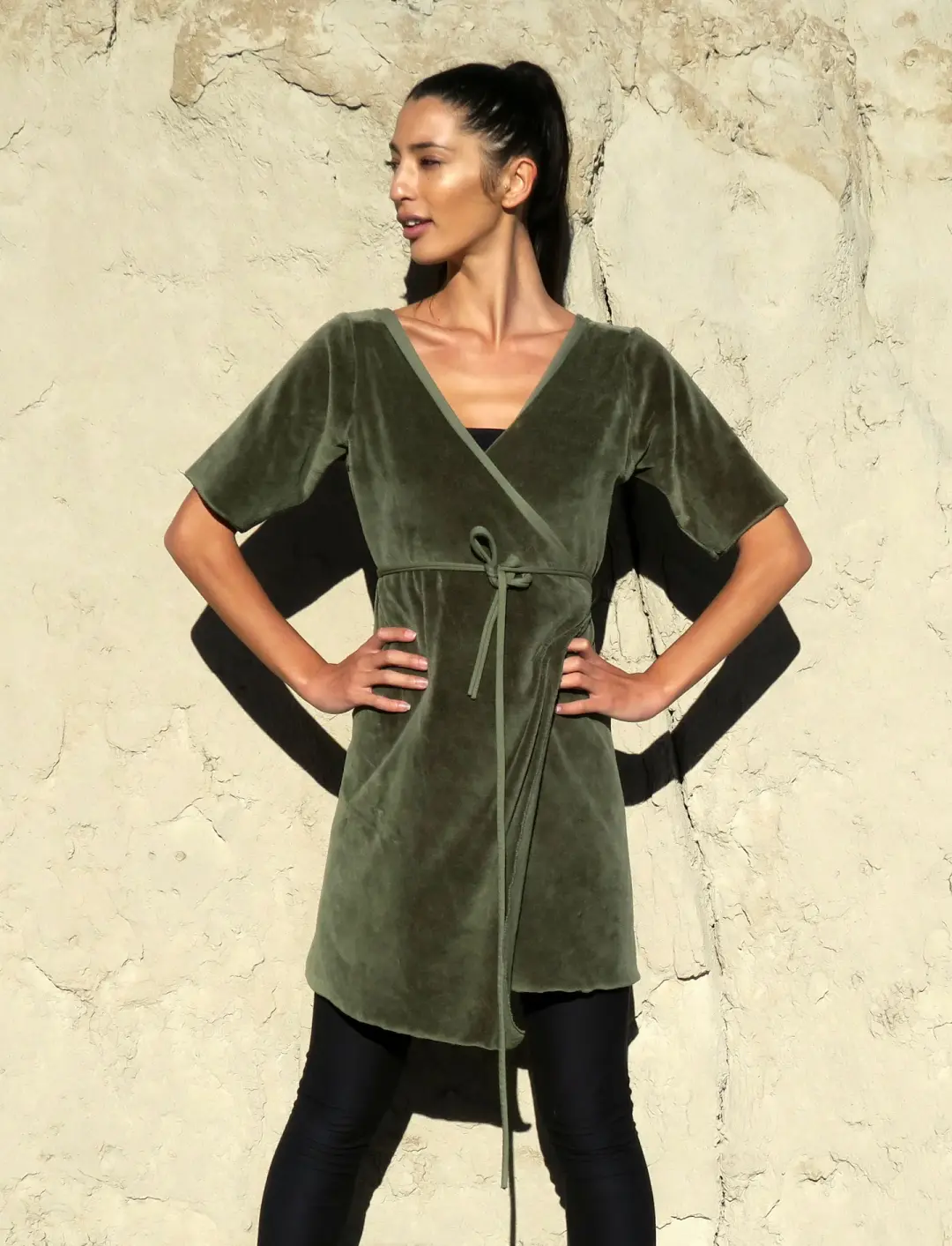 VELOUR Flip Wrap Simplicity Tunic