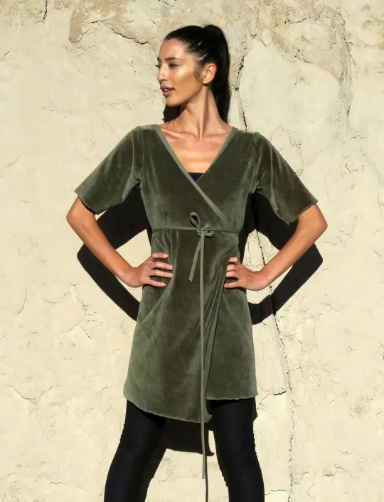 VELOUR Flip Wrap Simplicity Tunic