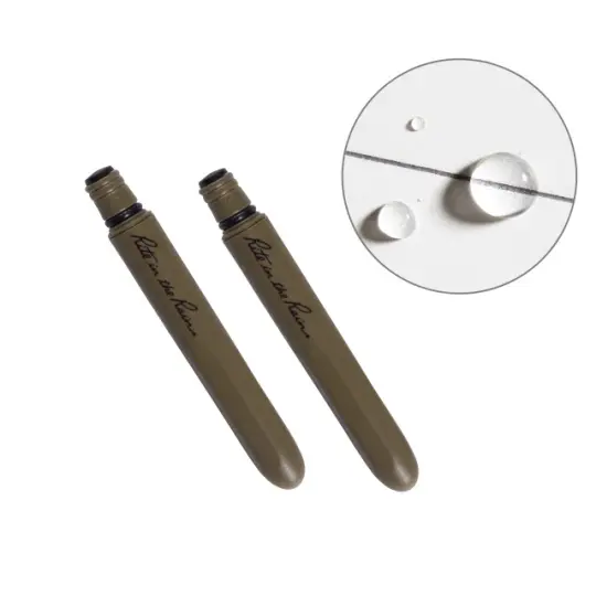 All-Weather EDC Pen, Flat Dark Earth Pokka 2-Pack, Black 0.8mm Ink, Fine Point (No. FDE92)