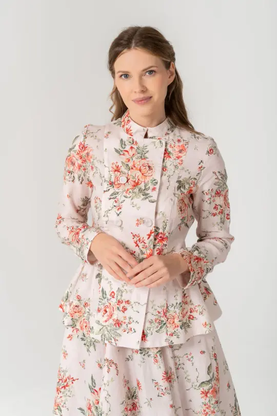 Painters – Tailored Linen Mandarin Collar Jacket