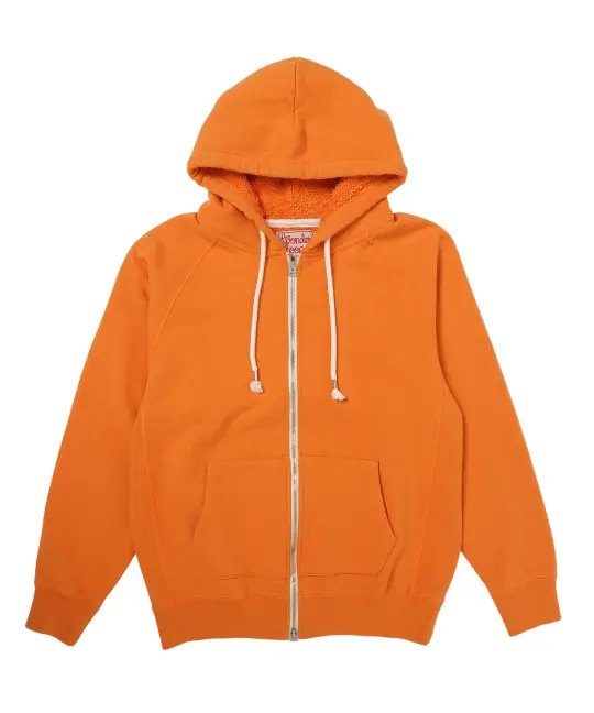 Zip Hoodie - Super Looper French Terry - Orange