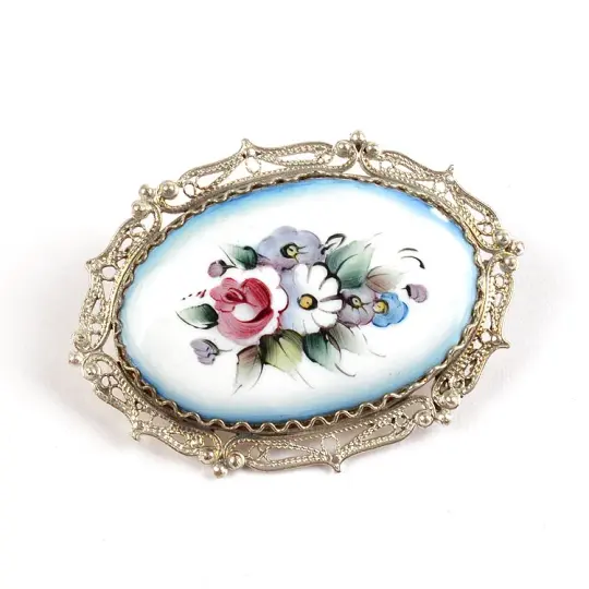 Oval Finift Enamel Pin