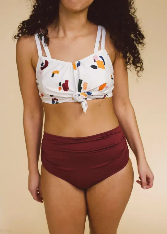 MAGIC BOTTOMS [Mid Rise - Cranberry]