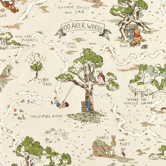 Sanderson Hundred Acre Wood Wallpaper