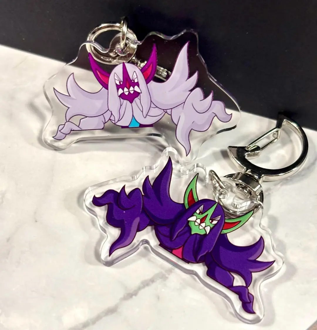 Double-sided Shiny Grimmsnarl Fanart Keychain | 2” Charm