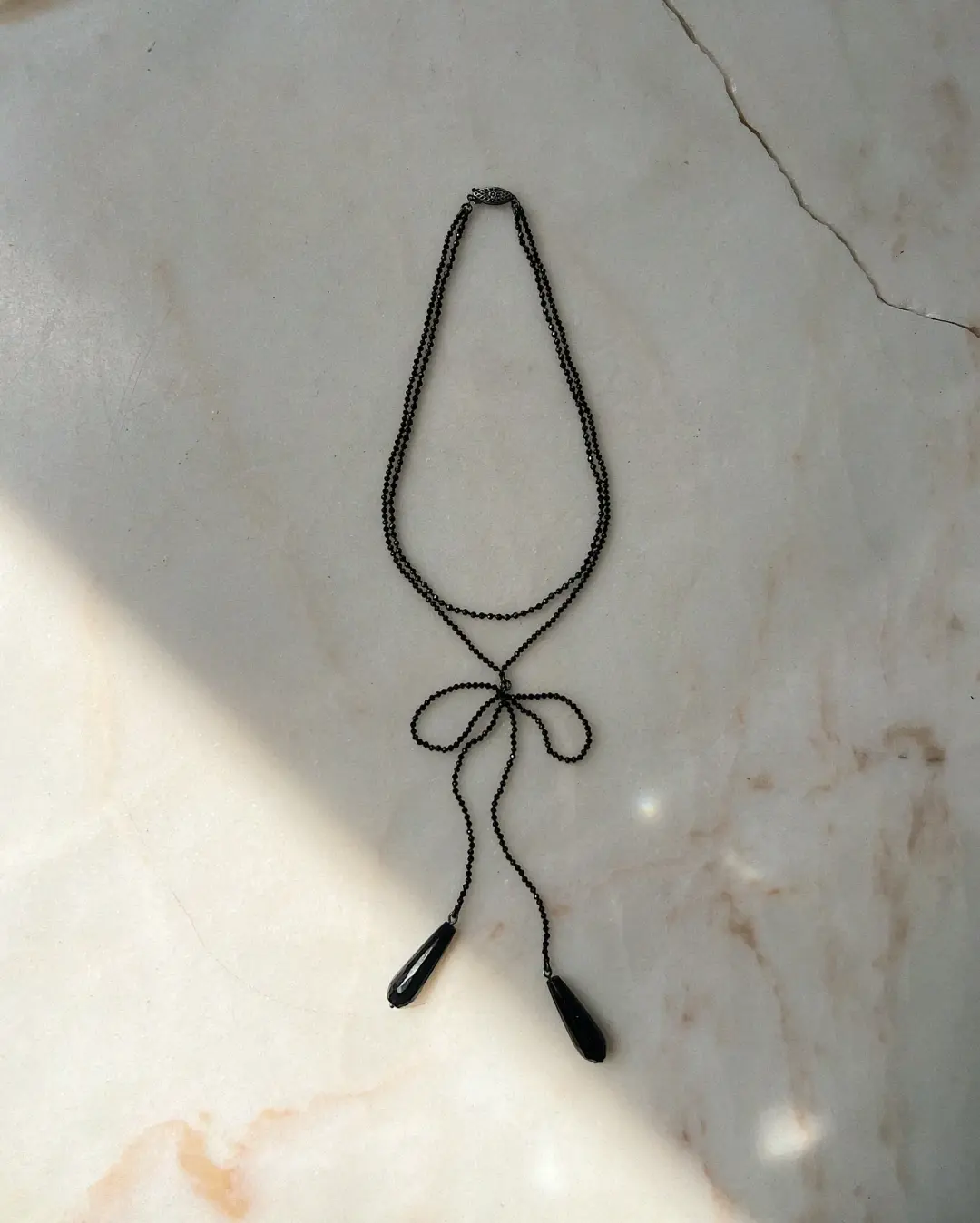 Années Folles IV // Tourmaline + Spinel + Onyx Necklace