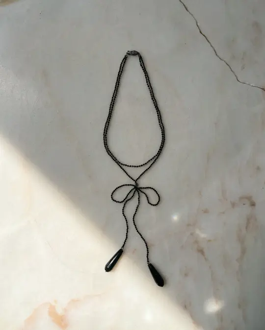 Années Folles IV // Tourmaline + Spinel + Onyx Necklace