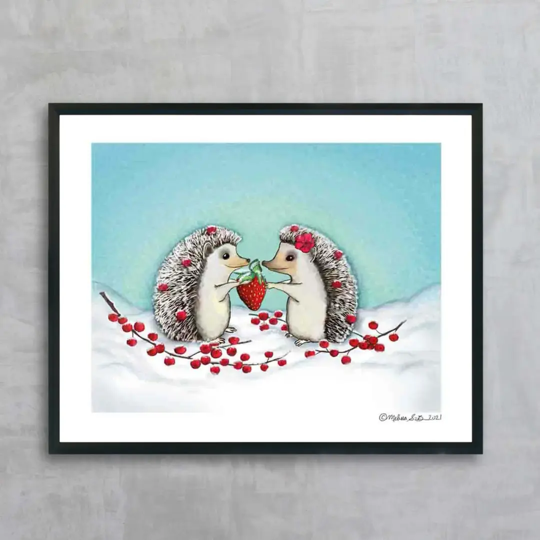 Two Hedgehogs Fine Art Print, Wholesale
