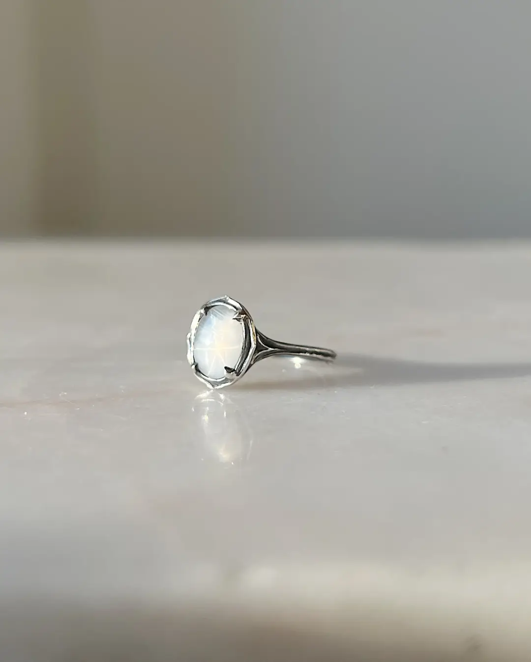 The Angel // Silver + White Star Sapphire