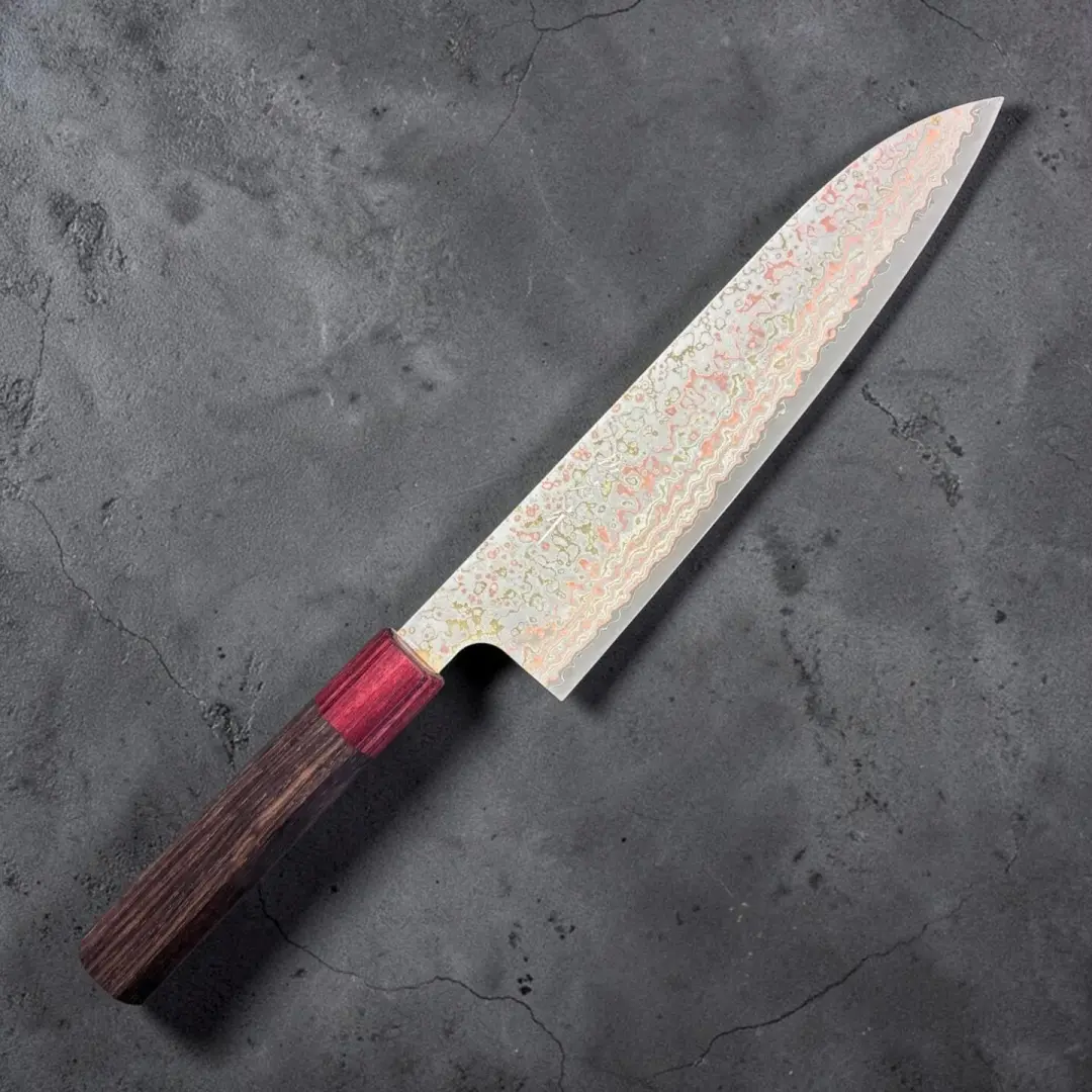 Takeshi Saji VG-10W Nashiji Rainbow Gyuto 210mm