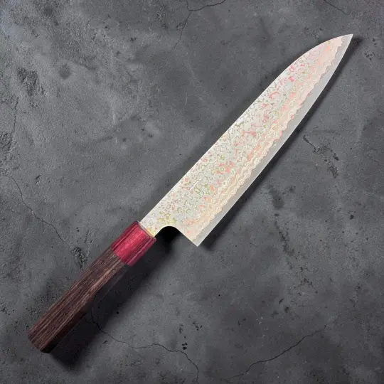Takeshi Saji VG-10W Nashiji Rainbow Gyuto 210mm