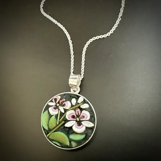 Pearl Orchid Pendant