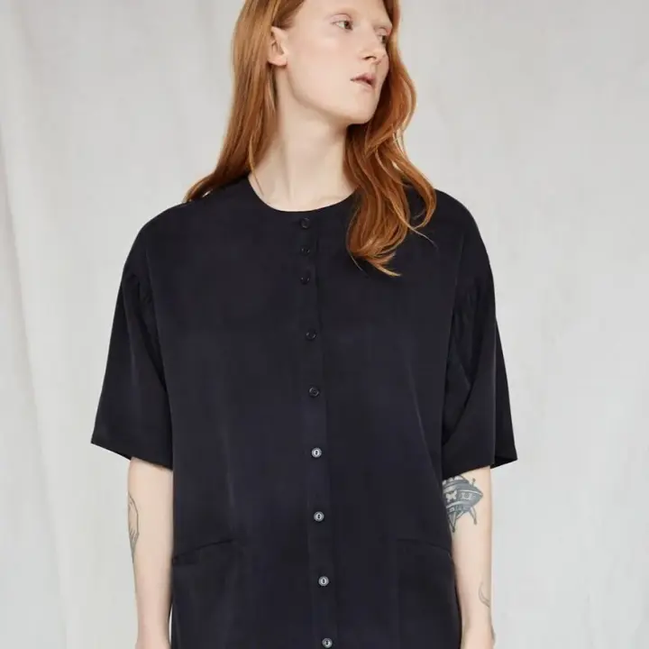 Lullaby Shirt Dress in Black