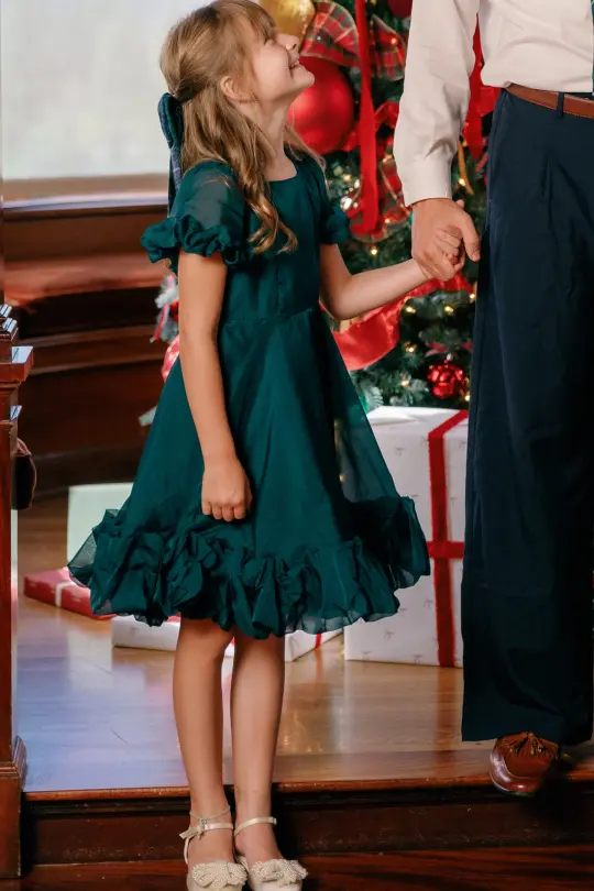 Mini Kendy Dress in Emerald