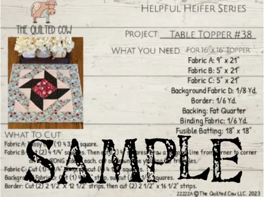 Helpful Heifer Table Topper #38