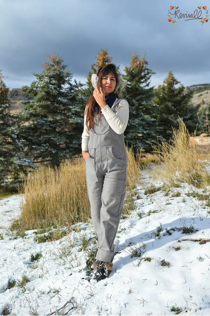 Wool Overalls in Frost