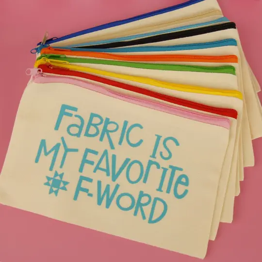 Zipper Pouch Fabric F-Word 10pk