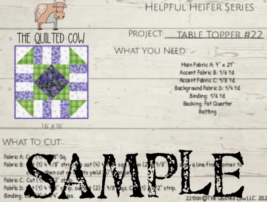 Helpful Heifer Table Topper #22