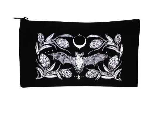 Bat and Florals Pencil Pouch