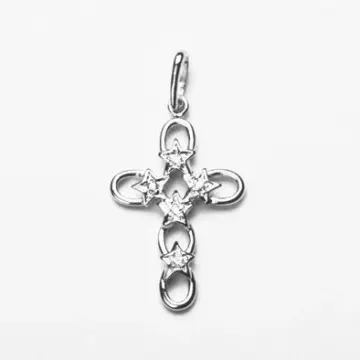 Heavenly Sterling Silver Cross Pendant
