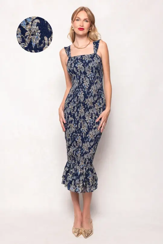 Mira Dress in Gilded Vine